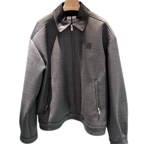 Miu Miu Prince of Wales Check Blouson Jacket - Picture 4 of 4